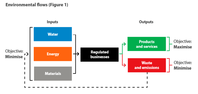 Figure 1 - environmental flows, inputs and outputs